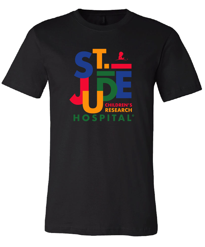 Multi-Colored Jumbled Design T-Shirt